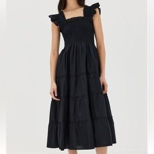 Hill House Home Ellie Nap Dress - Black Polka Dot. Size S.